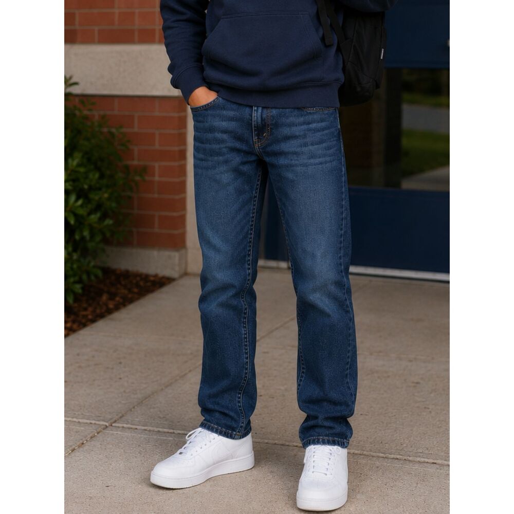 Levi's Boys 505 Regular Straight Leg Jeans Size 16 Reg 28x28 Medium Wash Denim